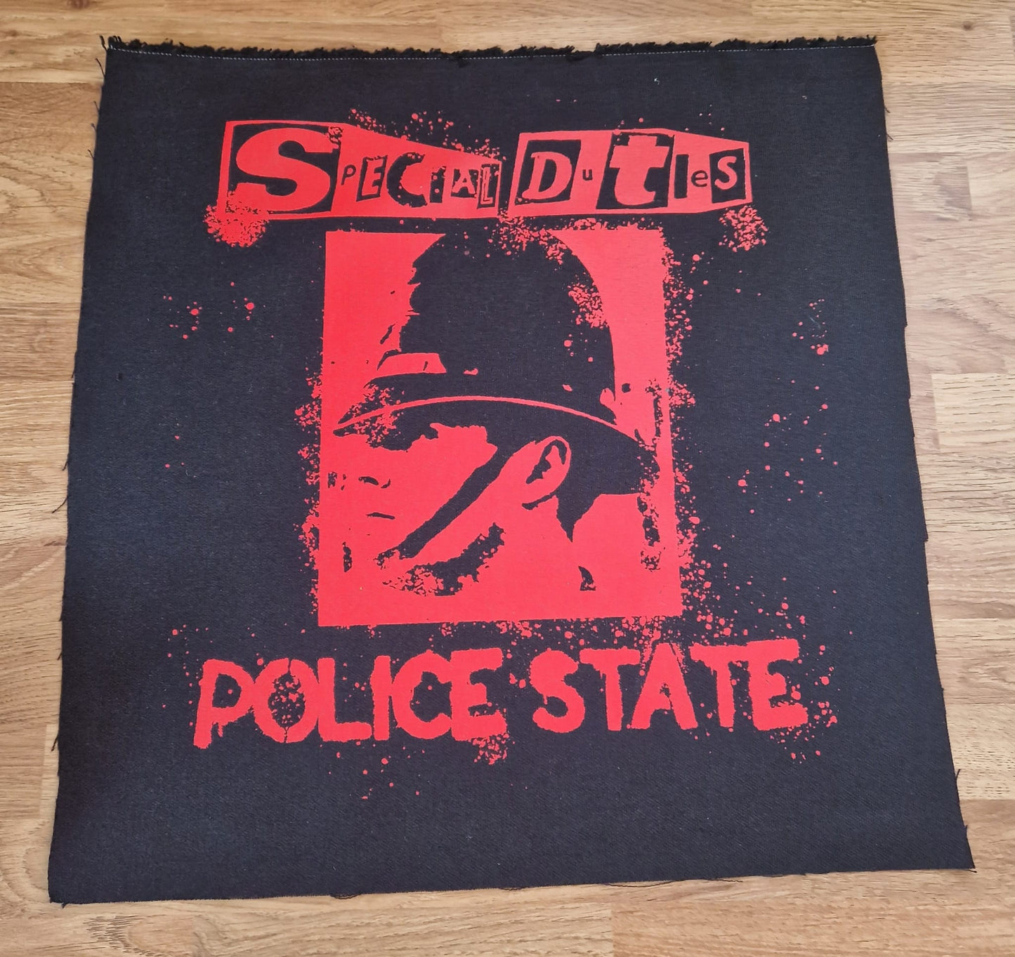 Back Patch Police State Red