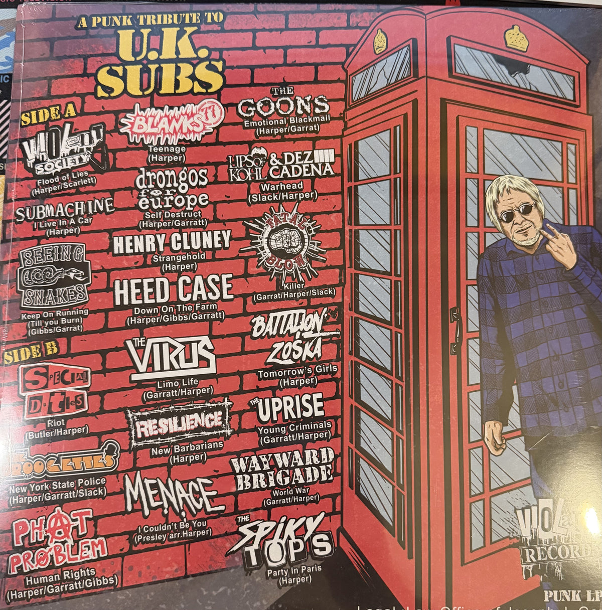 UK Subs Tribute LP - Neon Yellow Vinyl